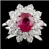 18K White Gold 1.67ct Ruby & 1.50ct Diamond Ring