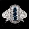 18K White Gold 0.83ctw Fancy Color Diamond Ring