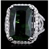 18K Gold 14.99ct Tourmaline & 0.81ct Diamond Ring