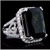 Image 3 : 18K Gold 14.99ct Tourmaline & 0.81ct Diamond Ring