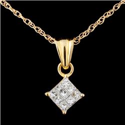 18K Gold 0.30ctw Diamond Pendant