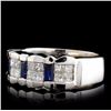 Image 2 : 18K White Gold 0.62ct Sapphire & 0.71ct Diamond Ri