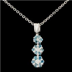 18K Gold 0.50ctw Fancy Color Diamond Pendant