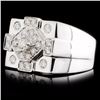 Image 2 : 14K White Gold 0.96ctw Diamond Ring
