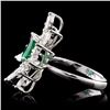 Image 3 : 18K White Gold 0.73ct Emerald & 1.51ctw Diamond Ri