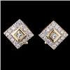 14K Yellow Gold 0.80ctw Diamond Earrings