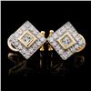 Image 2 : 14K Yellow Gold 0.80ctw Diamond Earrings