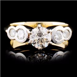 14K Two-tone 1.30ctw Diamond Ring