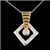 14K TT Gold 0.21ct Diamond Pendant