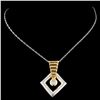 Image 2 : 14K TT Gold 0.21ct Diamond Pendant