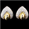 14K TT Gold 1.58ctw Diamond Earrings