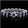 `14k Gold 53.5ct Sapphire 0.60ct Diamond Bracelet