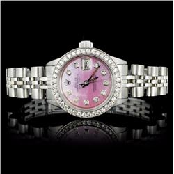 Rolex SS DateJust 1.00ct Ladies Diamond Wristwatch