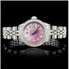 Rolex SS DateJust 1.00ct Ladies Diamond Wristwatch