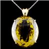 14K Gold 25.0ct Citrine Pendant