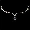 14K Gold 2.43ct Sapphire & 2.57ct Diamond Necklace