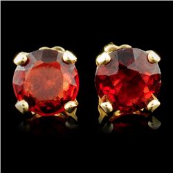 14K Gold 2.24ct Garnet Earrings