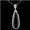 14K Gold 11.44ct Tourmaline & 0.94ctw Diamond Pend