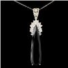14K Gold 10.37ct Tourmaline & 0.56ctw Diamond Pend