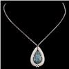 Image 3 : 14K Gold 1.74ctw Fancy Diamond Pendant