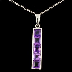 14K Gold 2.00ct Amethyst Pendant