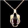 Image 1 : 14K Gold 2.30ctw Garnet Pendant