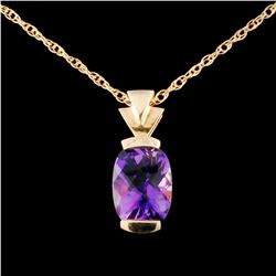 14K Gold 2.40ct Amethyst Pendant