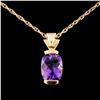 Image 1 : 14K Gold 2.40ct Amethyst Pendant