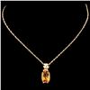 Image 2 : 14K Gold 1.80ctw Topaz Pendant