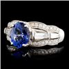 Image 2 : 14K Gold 2.00ct Tanzanite & 1.35ctw Diamond Ring