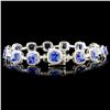 Image 2 : 14K Gold 14.84ct Tanzanite & 2.87ctw Diamond Brace