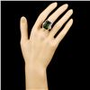 Image 4 : 14K Gold 24.39ct Tourmaline & 0.97ctw Diamond Ring