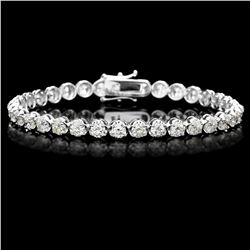 ^18k White Gold 9.00ct Diamond Tennis Bracelet