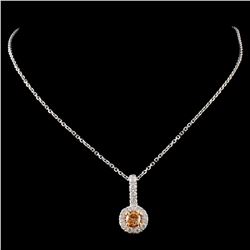 14K White Gold 0.40ctw Fancy Diamond Pendant