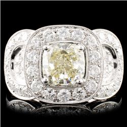 18K Gold 3.43ct Fancy Color Diamond Ring