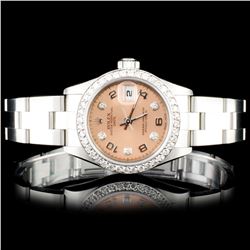 Rolex SS DateJust Ladies Diamond Wristwatch