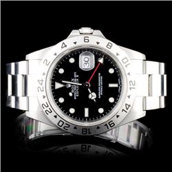 Rolex SS Explorer II Mens 40MM Wristwatch