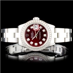 Rolex SS DateJust Ladies Diamond Wristwatch