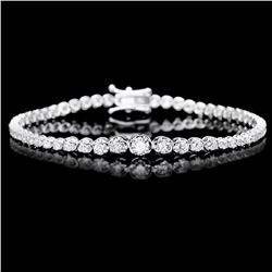 ^18k White Gold 3.00ct Diamond Bracelet