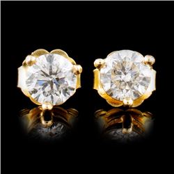 14K Gold 1.00ctw Diamond Earrings