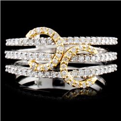 18K TT 0.71ctw Diamond Ring