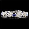 Image 1 : 14K Gold 6.28ct Tanzanite & 3.69ctw Diamond Bracel