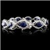 Image 2 : 14K White Gold 14.92ct Sapphire & 3.53ctw Diamond