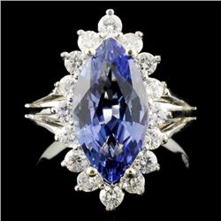 14K Gold 2.71ct Tanzanite & 0.67ctw Diamond Ring