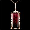 Image 1 : 18K Gold 41.92ct Tourmaline & 1.85ctw Diamond Pend