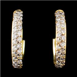 18K Yellow Gold 0.50ct Diamond Earrings