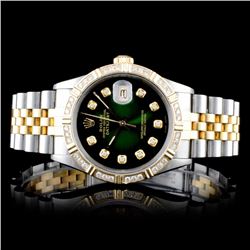 Rolex YG/SS DateJust 1.00ctw Diamond Gents Wristwa