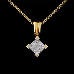 18K Yellow Gold 0.50ctw Diamond Pendant