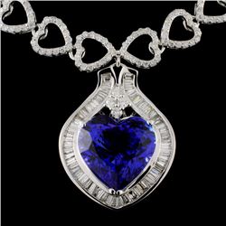 18K White Gold 8.85ct Tanzanite & 3.72ct Diamond N