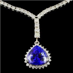 18K White Gold 5.96ct Tanzanite & 3.47ct Diamond N